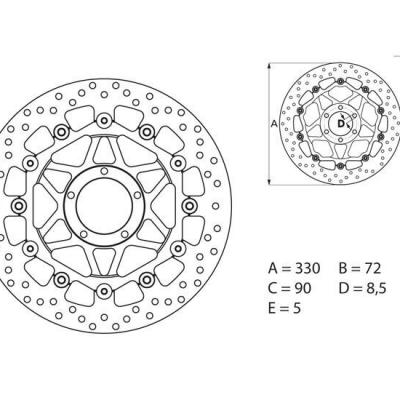 Disque AV Brembo